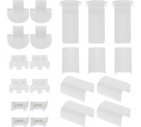 DIYEAH Accessoires de Réparation Facile à Appliquer sans Perçage, Lot de 32 Pièces pour Remplacement Rapide et Solide pour Stores Plissés en Plastique Pom Blanc