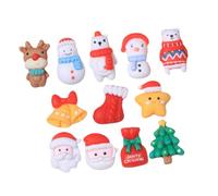 DIYEAH Accessoires Résine Noël pour Décoration Coque Téléphone DIY Bijoux Clips Hairband Charm Assortiment Varié 24pcs