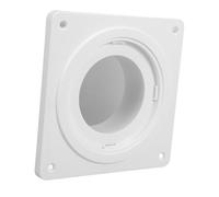 DIYEAH Adaptateur de Conduit de Sèche-linge en Plastique Blanc, Raccord de Tuyau D’évacuation Flexible et Étanche pour Ventilation Murale