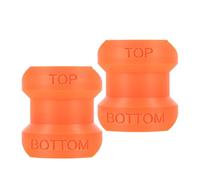 DIYEAH Adaptateur Entonnoir de Remplissage pour Distributeur de Savonnette en Plastique Orange, Installation Rapide, Compatible Bouteilles Diamètre 4 Cm, Lot de 2 Pièces pour Usage