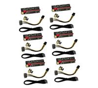 DIYEAH Adaptateur Pci-e 1x vers 16x pour Carte Graphique, Câble D'extension Usb3.0 en Alliage D'aluminium, Alimentation Stable et Usage Professionnel, Pack de 6 Sets pour Minage
