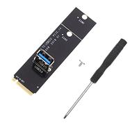 DIYEAH Adaptateur Pci-E USB 3.0 pour M2 Carte d'Extension USB 3.0 Haute Vitesse Compatibilité pour Ordinateur de Bureau Finition Soignée Noir
