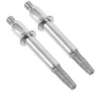 DIYEAH Affûteur de Chaîne Tronçonneuse 2pcs en Corindon Argenté, Haute Résistance à l'usure, Poids Léger, pour Bois et Métal, Outil Précis pour Affûtage Fin