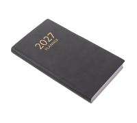 DIYEAH Agenda de Poche A6 Noir 2027 avec Onglet Index en Papier Pu