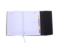 DIYEAH Agenda Design Triptyque Élégant et Pratique en Cuir Pu Noir Onglets Mensuels 2027 pour Bureau et Organisation du Travail