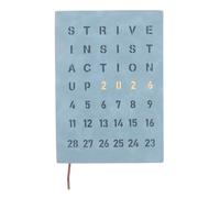 DIYEAH Agenda Journalier Portable Bleu Planificateur de Conférence Cahier Petits Formats avec Calendrier Mensuel et Hebdomadaire Organiseur Élégant pour Gestion Précise Du