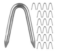 DIYEAH Agrafes de Clôture en U 1,5 Pouce en Acier Galvanisé, 20 Pièces pour Fixation de Panneaux Grillagés, Clous Agrafes Résistants aux Intempéries, Utilisation Jardin, Ferme