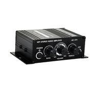 DIYEAH Amplificateur Audio Stéréo Numérique 12v Double Canal pour Haut-Parleur Passif, Contrôle Précis du Son, Usage Domestique Et Multimédia, Compact LED Bleu