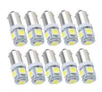 DIYEAH Ampoule LED Ba9S 5050 5 Smd Lot de 10 Lampe Auto Éclairage Intérieur et Extérieur Remplacement Facile Feu de Position Latéral Plafonnier Blanc