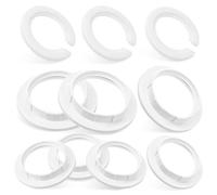 DIYEAH Anneau réducteur pour lampes, adaptateur abat-jour, 15pcs, plastique blanc, E27 à E14, solide et stable, pour lampes sur pied et suspensions