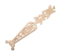 DIYEAH Applique Bois Sculpté Vase Vertical Non Peint Décoration Murale et Meuble Style Vintage et Contemporain