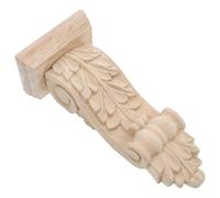 DIYEAH Applique D’Angle en Bois Massif Sculpté la Main, Décor Européen pour Meubles et Étagères, 9x21x6 Cm, Support Décoratif D’Angle Style Colonne Romaine pour Décoration Intérieure
