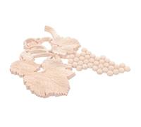 DIYEAH Applique Décorative en Bois Sculpté Non Peint Motif Vigne et Feuille Creuse Panneau Mural en Bois Artisanal pour Meubles et Décoration Intérieure Sculpture Murale Raffinée