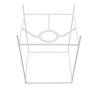 DIYEAH Armature Carrée Métallique pour Abat-Jour DIY Support Suspendre E27 Bague de Fixation Incluse 15X18 CM Luminaire Soi-Même Compatible Plafonnier et Lampe de Table Usage Mural