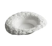 DIYEAH Assiette à Pâtes Creuse Céramique Motif Roche pour Service Repas Maison et Restaurant Assiette Salade Multifonction Robuste et Facile à Nettoyer