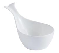 DIYEAH Assiette à Tremper en Céramique Blanche Forme Queue de Baleine pour Sauce et Épices, Bol à Sauce pour Pique- et Camping en Plein Air Réutilisable