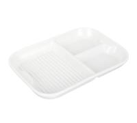 DIYEAH Assiette Céramique Compartimentée Cases Blanc Déjeuner et Snacks Plateau Repas Créatif pour Famille Vaisselle Maison et Polyvalente