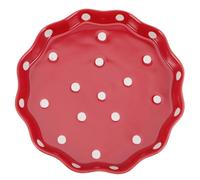 DIYEAH Assiette de Petit-déjeuner en Céramique à Pois Rouges, Modèle