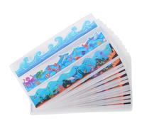 DIYEAH Autocollants Bordure Dessin Animé Animaux Marins, 20 Feuilles Décoratives pour Tableau D’affichage, Autocollants Océaniques Résistants la Décoloration pour Activités Scolaires