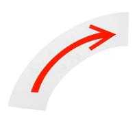 DIYEAH Autocollants Indicateurs Flèche Sécurité Étiquette Adhésive Rouge PP Synthétique 10x5 Pour Équipement Et Bureau
