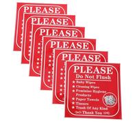 DIYEAH Autocollants pour Toilettes 24 Pièces Carré Avertissement « Ne Pas Jeter les Toilettes » Adhésif Solide Usage Salle de Bain Résidentielle et Commerciale