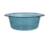 DIYEAH Bac à Shampoing Portable en Plastique Bleu Translucide, Taille Moyenne, Grosse Capacité Multifonction pour Lavage du Visage, Lessive Cuisine, Bassin de Trempage Pieds, Usage