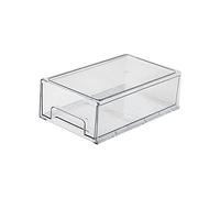 DIYEAH Bac de Rangement Transparent pour Réfrigérateur Tiroir Empilable en Pet Organisateur de Fruits et Légumes Boîte de Conservation Pratique Cuisine et Congélateur