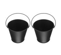 DIYEAH Bac Récupérateur de Graisse pour Barbecue 2 Pièces 8X105X12 CM en Métal Noir Résistant Haute Température Accessoire la Cuisine Extérieur pour Grillades et Friture