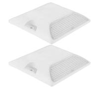 DIYEAH Balises Routières Réfléchissantes en Aluminium Moulé Double Face Blanche Lot de 2 Plots de Sécurité pour Allées et Routes Réflecteurs d'urgence Haute Visibilité pour Voies