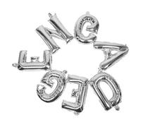 DIYEAH Ballons Lettres Engagés Argentés Flottants pour Décorations Suspendues de Fête de Fiançailles Toile de Fond Romantique pour Mariage Demande Mariage et Nuptiale