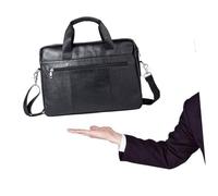 DIYEAH Bandoulière pour Homme Porte-Documents Affaires avec Poche Principale Et Petites Poches pour Téléphone Carte Identité Portefeuille Et Autres Effets Personnels