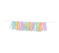 DIYEAH Bannière de Chaise Haute Arc-en-Ciel 40X80 CM Décoration Suspendue Colorée pour Fête d'Anniversaire Garçon et Filles Guirlande Fanions Festive pour Déco Table et Fond Photo