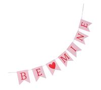 DIYEAH Bannière Saint-valentin Be Mine avec Cœurs Romantiques Décoration Suspendue Intérieur Extérieur pour Propositions Mariages et Anniversaires Installation Facile