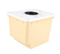 DIYEAH Baril de Culture Hors-Sol 1 Trou Couvercle et Panier Bac de Plantation en Plastique pour Serrage sans Terre Seau Hydroponique pour Légumes et Fruits Outil de Jardinage