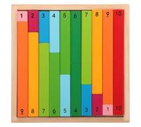 DIYEAH Barres D'apprentissage en Bois Montessori Colorées pour Mathématiques Préscolaires, Bâtonnets Mathématiques Éducatifs pour Centre de Petite Enfance, Outil Visuel de Comptage