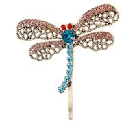 DIYEAH Barrette à Cheveux Décoration et Féminine Scintillants en Alliage Libellule Accessoire Chic et Élégant pour Fête Costumée ou Thé