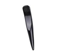 DIYEAH Bâton de Massage en Corne Noire Solide, Outil de Grattage Guasha pour Corps et Acupuncture, Bâtonnet Ergonomique Polyvalent pour Massage Dos, Jambes et Épaules, Accessoire