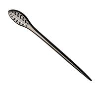 DIYEAH Bâtonnet à Cheveux Vintage en Bois Ébène, Épingle Facile à Insérer Sculptée la Main pour Chignon, Accessoire Élégant pour Mères et Petites Amies, Présent