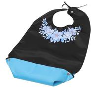 DIYEAH Bavoir de Table pour Adultes en Polyester Grosse Poche, Imperméable et Anti-fuite, pour Personnes Âgées Lors des Repas ou Entretiens Professionnels