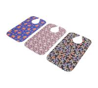 DIYEAH Bavoirs Adultes en Coton et Pvc Réutilisables Lot de 3 Légers et Confortables Boutons-pression, pour Banquet et Protection des Vêtements des Personnes Âgées