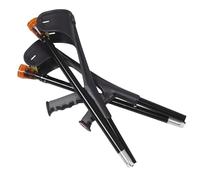 DIYEAH Béquille D'aisselle Pliable en Alliage D'aluminium Légère et Réglable en Hauteur avec Support Anatomique Portable pour Adultes et Seniors en Voyage