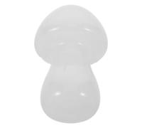 DIYEAH Bibelot Champignon en Cristal Blanc Naturel, Sculpture Miniature Portable à Surface Lisse, Décoration Élégante pour Terrariums et Espaces Extérieurs Féeriques