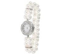 DIYEAH bijoux bracelet de perles montre minnowxy Les femmes regardent Réginald de fête montée en or Plastique blanche