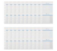 DIYEAH Bloc de Planification A6 Bleu 20 Feuilles Non Datées Double Face, Papier pour Agenda 6 Anneaux, Feuilles Mensuelles à Personnaliser pour Organisation Bureau et Suivi Budgétaire