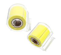 DIYEAH Bloc-notes Adhésifs Rouleaux 2 Pièces Jaune, Papier Autocollant pour Notes de Bureau, Bloc-notes Compacts Repositionnables, Surface Écriture Lisse pour Maison et Organisation