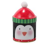 DIYEAH Boîte à Bonbons de Noël en Métal avec Couvercle Petite Boîte à Goûter Étanche et Anti-Poussière Conteneur Décoratif pour Friandises et Présents Garçon et Filles Festive