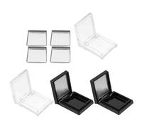 DIYEAH Boîte à Fard à Paupières Vide 8 Pièces 2 Boîtes Noires 7016 Transparentes 7016 4 Plateaux Métalliques Carrés Contenants Cosmétiques Compacts pour Rangement Maquillage Yeux et
