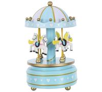 DIYEAH Boîte à Musique mécanique à manège : boîte à mélodies rotative à remonter, à Collectionner - Souvenir de Table pour cheminée, pour Filles et Femmes, Bleu Ciel