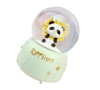 DIYEAH Boîte à Musique Panda, boîte à Musique Boule de Cristal Lumineuse, résine, 1pc, Artisanat créatif, décoration de Chambre pour garçon, Anniversaire Couleur