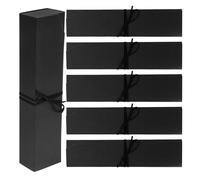 DIYEAH Boîte à Truffes 6 Compartiments 24X55X35 CM Noire Coffret Présent Vide pour Chocolats Emballage Macarons Conditionnement Élégant pour Fête des Mères et Occasions Spéciales